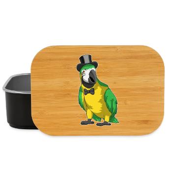 Parrot Groom Cylinder Wedding - Lunch Box - black - Front