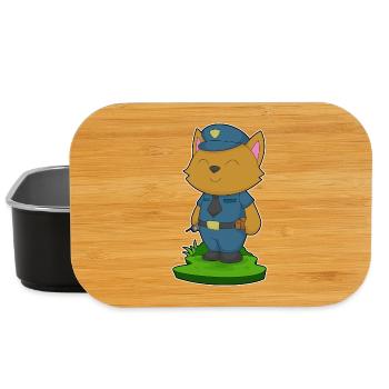 Cat Policier Microphone Police - Boîte à goûter - noir - Devant