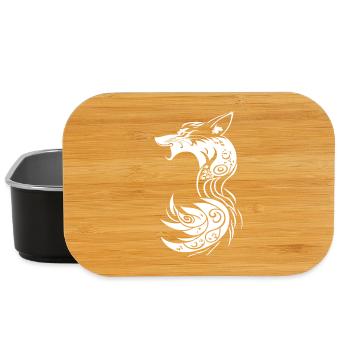 Renard Fantastique Tribal Blanc - Boîte à goûter - noir - Devant