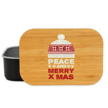 Frieden und Frohe Weihnachten - Lunch Box - Schwarz - Vorne