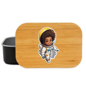 Cute astronaut character for kids - Lunch Box - black - Front