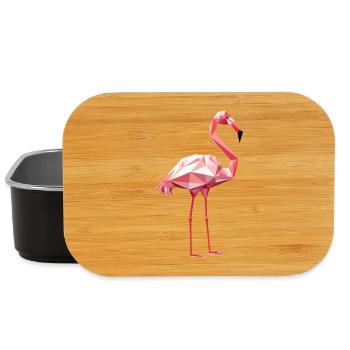 Flamingo im Geometrischen Stil - Lunch Box - Schwarz - Vorne