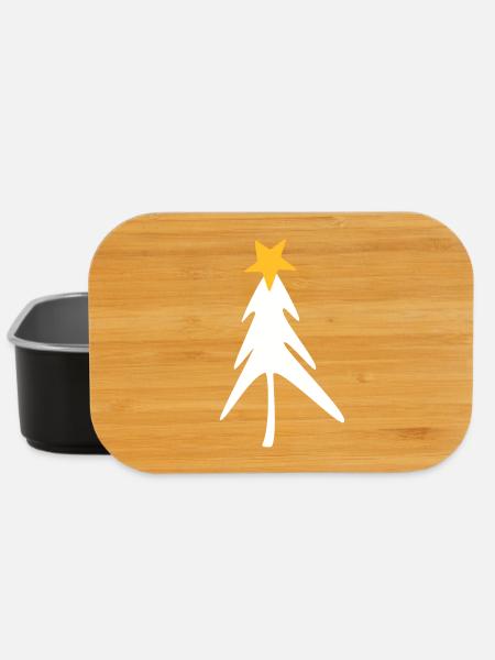 Tanne Stern Weihnachten Xmas Christmas skandi - Lunch Box - Schwarz