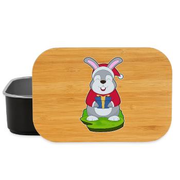 Chapeau de père Noël lapin - Boîte à goûter - noir - Devant