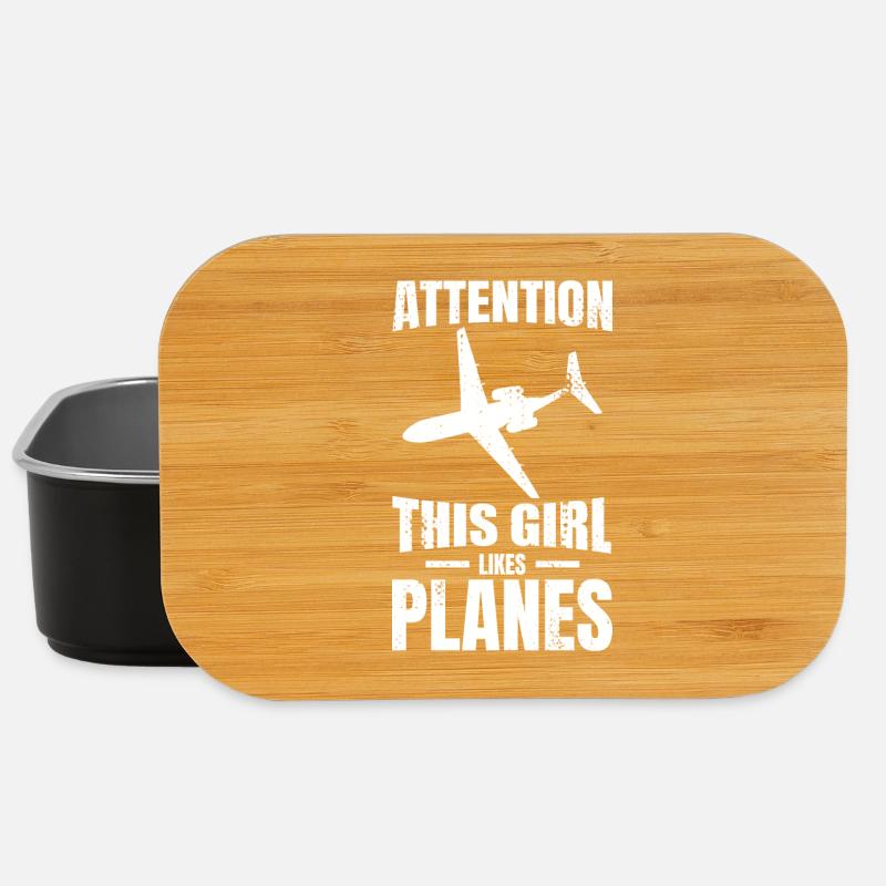 Dieses Mädchen mag Flugzeuge - Lunch Box - Schwarz