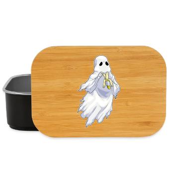 Banane fantôme d’Halloween - Boîte à goûter - noir - Devant
