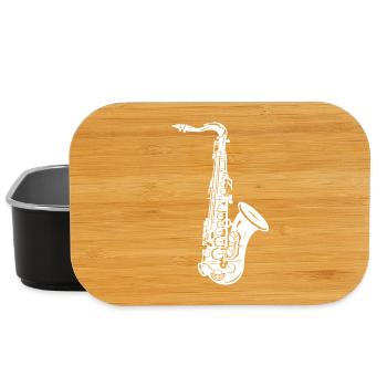 Croquis de saxophone - Boîte à goûter - noir - Devant