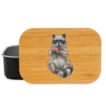 Raccoon Poker Cartes de poker - Boîte à goûter - noir - Devant