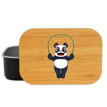 Panda Seilspringen Springseil Fitness - Lunch Box - Schwarz - Vorne