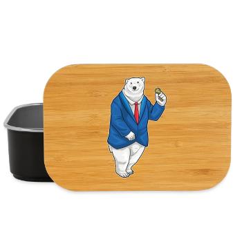 Eisbär Bräutigam Ehering Hochzeit - Lunch Box - Schwarz - Vorne
