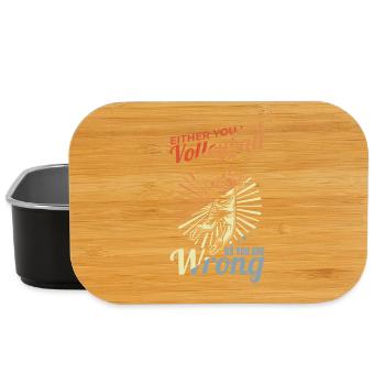Volleyballspieler Lustiger Witz - Lunch Box - Schwarz - Vorne