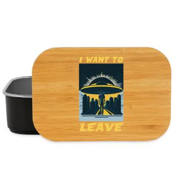 I Want To Leave Humour Burn Out & Escape - Lunch Box - black - Front