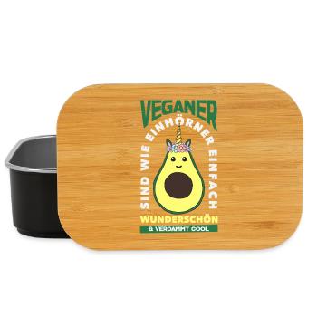 Attention Je suis végétalien Drôle Cadeau végétalien - Boîte à goûter - noir - Devant