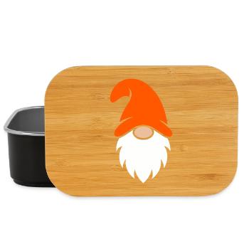 Orange Hat Garden Gnome - Lunch Box - black - Front