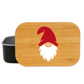 Gnom mit Red Hat Silhouette - Lunch Box - Schwarz - Vorne