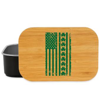 Jour de la Saint-Patrick du trèfle américain aux États-Unis - Boîte à goûter - noir - Devant
