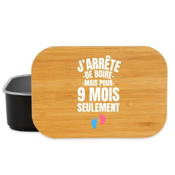 Funny Pregnancy Announcement - Humor Mom-to-be 2026 - Lunch Box - black - Front