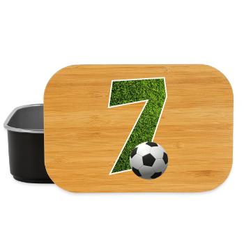 NR. 7 NUMMER 7 FUßBALL 7. GEBURTSTAG - Lunch Box - Schwarz - Vorne