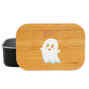 Boo Geist: Niedlicher Ghost - Lunch Box - Schwarz - Vorne
