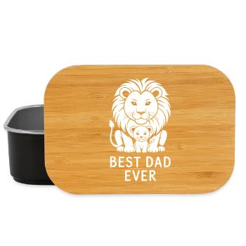 Meilleur Papa Lion Lion Père Lion Meilleur Papa De tous les temps - Boîte à goûter - noir - Devant
