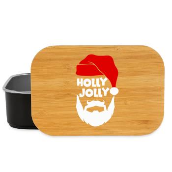 Holly Jolly Fröhliches Fest - Lunch Box - Schwarz - Vorne