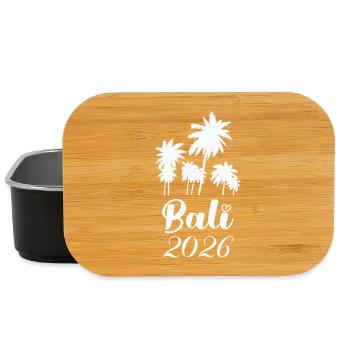 Bali Palmen 2026 Tropenlook - Lunch Box - Schwarz - Vorne