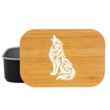 Wolf Tribal - Lunch Box - black - Front