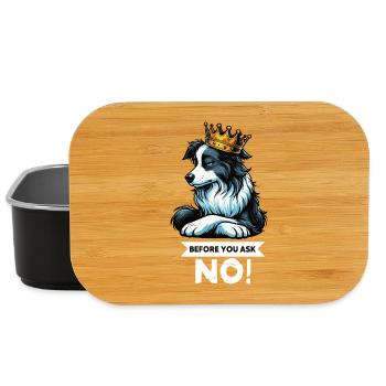 Avant que vous ne demandiez Border Collie Hütehund Collie - Boîte à goûter - noir - Devant