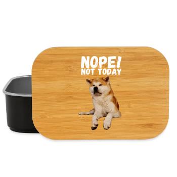 Akita Nope not today - Lunch Box - Schwarz - Vorne
