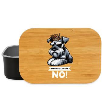 Avant que vous ne demandiez Schnauzer Riesenschnauzer - Boîte à goûter - noir - Devant