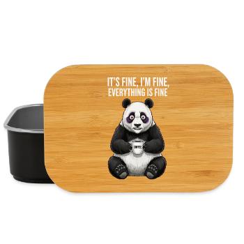 Its Fine Im Fine Kaffee Panda Humor - Lunch Box - Schwarz - Vorne