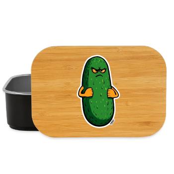 Grumpy Pickle Mascot - Lunch Box - black - Front