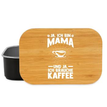 Kaffee Kaffeeliebhaber Mutter Mama - Lunch Box - Schwarz - Vorne