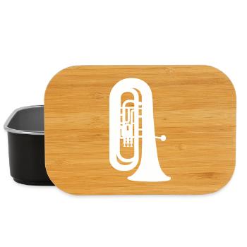 Silhouette de trompette minimaliste - Boîte à goûter - noir - Devant