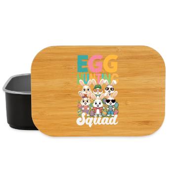Frohe Ostern Süßer Osterhase Eiersuche Ostereier - Lunch Box - Schwarz - Vorne