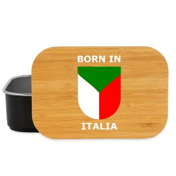 Geboren in Italia Schild - Lunch Box - Schwarz - Vorne