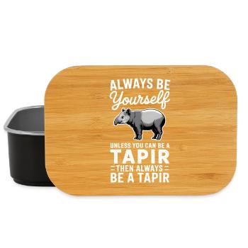 Tapire Sprüche Tapir Lustiges Tapire Geschenk - Lunch Box - Schwarz - Vorne