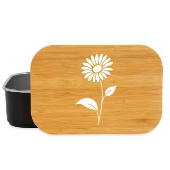 Abstrakte Blumen Silhouette Sommermotiv - Lunch Box - Schwarz - Vorne