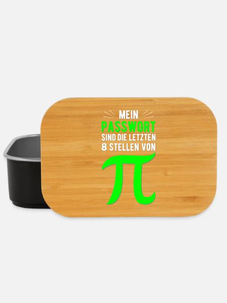 Mein Passwort Letzten 8 Pi-Stellen - Lunch Box - Schwarz