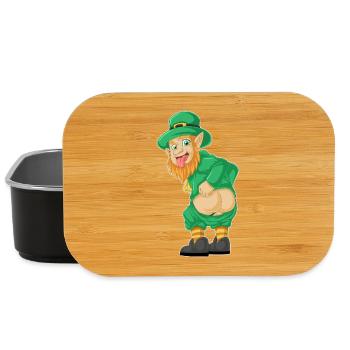Lustiges Leprechaun-Po-Hemd – St. Patrick's Day Te - Lunch Box - Schwarz - Vorne