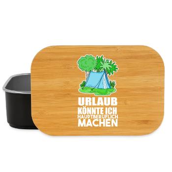 Urlaub Naturliebhaber Camping lustiger Spruch - Lunch Box - Schwarz - Vorne