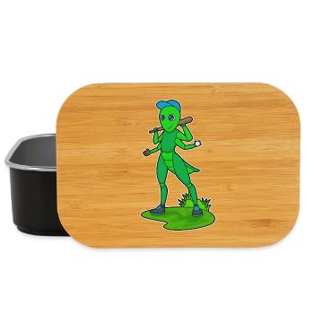 Raupe Baseball Baseballschläger - Lunch Box - Schwarz - Vorne