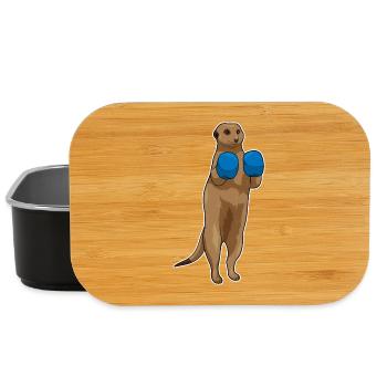 Boxer Boxeur Suricate Gants de boxe Boxe - Boîte à goûter - noir - Devant