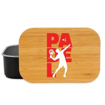 Padel Spieler Spruch Schläger Tennis Training Ball - Lunch Box - Schwarz - Vorne