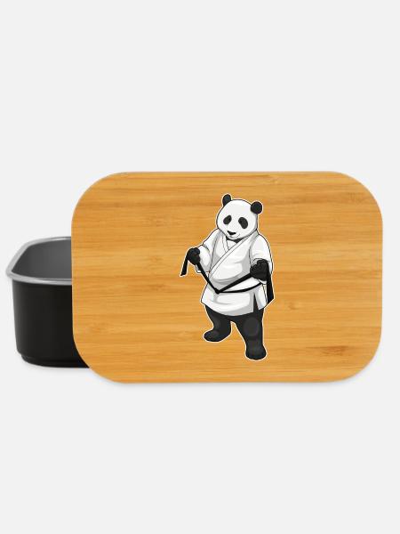 Panda Karate Kampfsport - Lunch Box - Schwarz