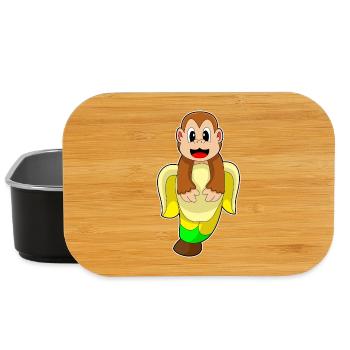 Affe Banane - Lunch Box - Schwarz - Vorne
