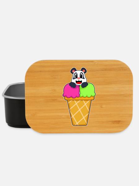 Panda Waffeleis - Lunch Box - Schwarz
