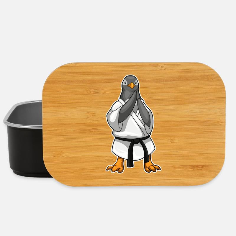 Pinguin Karate Kampfkunst - Lunch Box - Schwarz