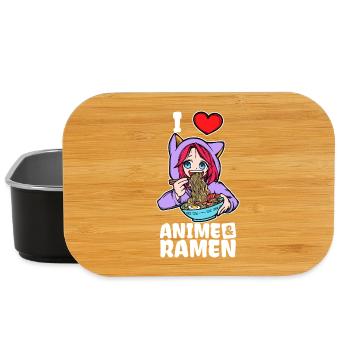 Ich Liebe Anime Ramen Statement Herz Mädchen Manga - Lunch Box - Schwarz - Vorne