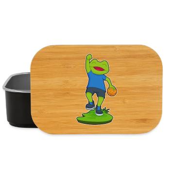 Frog Basketball Player Basketball - Lunch Box - black - Front